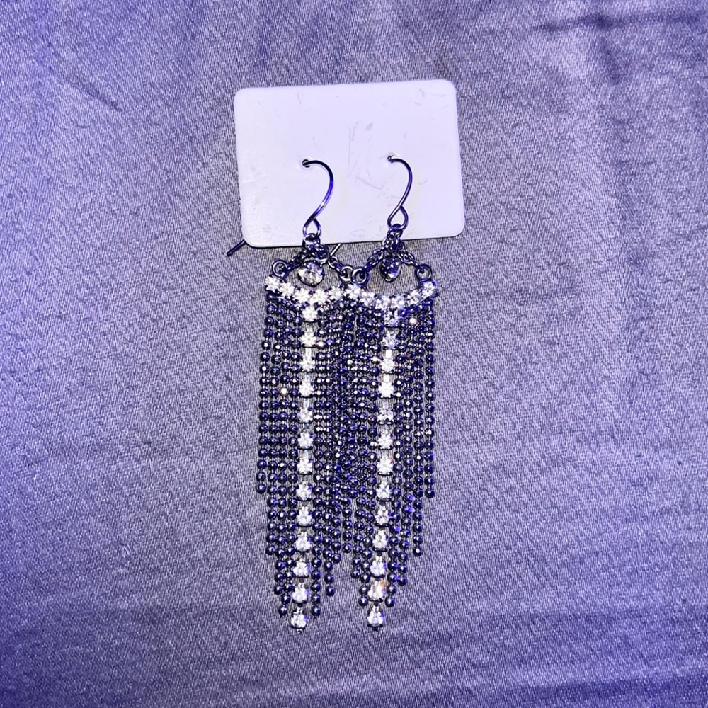 Rhine Stone Dangle Earrings